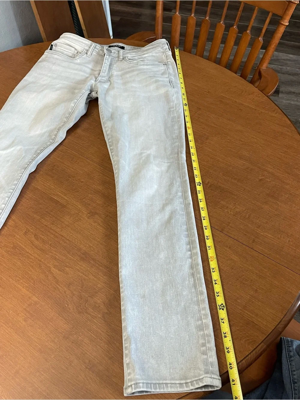 Outpost Makers Original Straight Stretch Jeans Mens 30x32 Light Gray